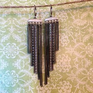 •Kenneth Cole angled drop earrings•